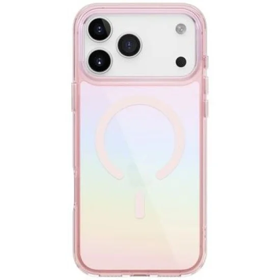 Uniq hybrid iphone 17 pro (2025) 6.3 magclick charging iridescia - pink prism